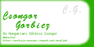 csongor gorbicz business card